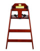 Wooden Stackable High Chair, Supports Up To 50 Lb, 29.02" h, Mahogany
