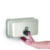Horizontal Manual Surface-Mounted Stainless Steel Liquid Soap Dispenser, 40 Oz, 2.8 x 8.1 x 4.8, Brushed Stainless Steel