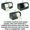 Side-By-Side Double Roll Toilet Tissue Dispenser, 6.3 x 6.3 x 10.3, Gray