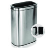 Stainless Steel Rectangular Liner Open Top Trash Can, 10.5 Gal, Brushed Stainless Steel