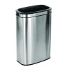 Stainless Steel Rectangular Liner Open Top Trash Can, 10.5 Gal, Brushed Stainless Steel