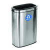 10.5 Gallon Slim Recycling Can, Brushed Stainless Steel