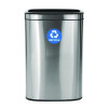 10.5 Gallon Slim Recycling Can, Brushed Stainless Steel