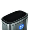 10.5 Gallon Slim Recycling Can, Brushed Stainless Steel