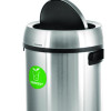 17 Gallon Stainless Steel Indoor Compost Receptacle With Swivel Lid