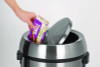 17 Gal Stainless Steel Swivel Trash Can Cover, 15.7 x 15.67 x 15.67, Silver