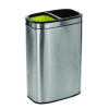 10.5 Gallon Stainless Steel Open Top Dual Compartment Trash Can