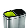 10.5 Gallon Stainless Steel Open Top Dual Compartment Trash Can