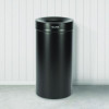27 Gallon Stainless Steel Commercial Indoor Trash Can, Black