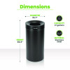 27 Gallon Stainless Steel Commercial Indoor Trash Can, Black