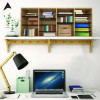 Wood Adjustable 24 Compartment Literature Organizer, 24 Sections, Letter Size, 39.3 x 11.8 x 16.3, Medium Oak