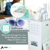 16 Slot Blueprint Rolled File Upright Storage Box, 16 Compartments, 17.5 x 17.5 x 37, White