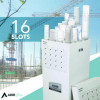 16 Slot Blueprint Rolled File Upright Storage Box, 16 Compartments, 17.5 x 17.5 x 37, White
