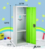 Steel Storage Locker, 1 Compartment, 15 x 15 x 48, Green