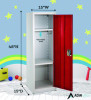 Steel Storage Locker, 1 Compartment, 15 x 15 x 48, Red
