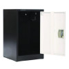 Steel Storage Locker, 1 Compartment, 15 x 15 x 24, Black Body/White Doors