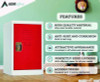 Steel Storage Locker, 1 Compartment, 15 x 15 x 24, Red