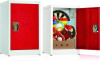 Steel Storage Locker, 1 Compartment, 15 x 15 x 24, Red