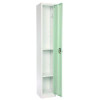 Steel Storage Locker, 1 Compartment, 12 x 12 x 72, Misty Green