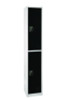 Steel Storage Locker, 2 Compartment, 12 x 12 x 72, Black