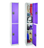 Steel Storage Locker, 2 Compartment, 12 x 12 x 72, Purple