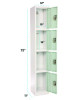 Steel Storage Locker, 4 Compartment, 12 x 12 x 72, Misty Green
