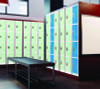 Steel Storage Locker, 4 Compartment, 12 x 12 x 72, Misty Green