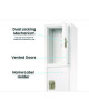 Steel Storage Locker, 4 Compartment, 12 x 12 x 72, White