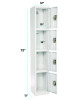 Steel Storage Locker, 4 Compartment, 12 x 12 x 72, White