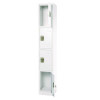Steel Storage Locker, 4 Compartment, 12 x 12 x 72, White