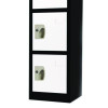 Steel Storage Locker, 6 Compartment, 12 x 12 x 72, Black Body/White Doors