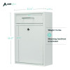 Large Ultimate Secure Drop Box Wall Mounted Mail Box, 11.2 x 4.7 x 16.2, White
