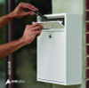 Large Ultimate Secure Drop Box Wall Mounted Mail Box, 11.2 x 4.7 x 16.2, White