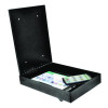 Large Wall Mounted Weatherproof Steel Secure Drop Box, 11 x 2.4 x 16, Black