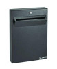 Large Wall Mounted Weatherproof Steel Secure Drop Box, 11 x 2.4 x 16, Black