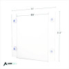 Clear Suction Acrylic Window Sign Holder, 8 x 11, Clear Frame, 6/Pack