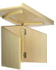 Foldable Tabletop Podium Lectern Speaker Stand, 27 x 16 x 19, Medium Oak