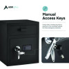 1.1 Cu Ft Steel Digital Secure Money Deposit Safe With Digital Keypad, 15.3 x 13.5 x 19, Black
