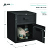 1.1 Cu Ft Steel Digital Secure Money Deposit Safe With Digital Keypad, 15.3 x 13.5 x 19, Black