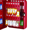 Steel Heavy-Duty Key Cabinet With Combination Lock, 48-Key, 7.1 x 3 x 10, Stainless Steel 304, Red