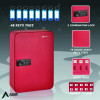 Steel Heavy-Duty Key Cabinet With Combination Lock, 48-Key, 7.1 x 3 x 10, Stainless Steel 304, Red