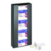 Acrylic Glove Dispenser, Quad Box Capacity, 10.2 x 3.5 x 21.1, Black