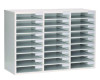 Wooden 27 Compartment Literature Organizer, 27 Sections, Letter Size, 31.49 x 11.81 x 21.65, White