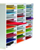 Wooden 27 Compartment Literature Organizer, 27 Sections, Letter Size, 31.49 x 11.81 x 21.65, White