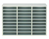 Wooden 27 Compartment Literature Organizer, 27 Sections, Letter Size, 31.49 x 11.81 x 21.65, White