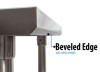 Stainless Steel 5" Riser Top Tables, 72w x 30d x 39.75h, Silver, 2/Pallet