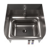 Stainless Steel Hand Sink With Side Splashes, 14" l x 10" w x 5" d
