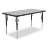 Adjustable Activity Table, Rectangular, 48" x 24" x 19" To 29", Granite Top, Black Legs, 4/Pallet