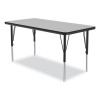 Adjustable Activity Table, Rectangular, 48" x 24" x 19" To 29", Granite Top, Black Legs, 4/Pallet