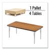 Adjustable Activity Table, Rectangular, 60" x 30" x 19" To 29", Medium Oak Top, Black Legs, 4/Pallet